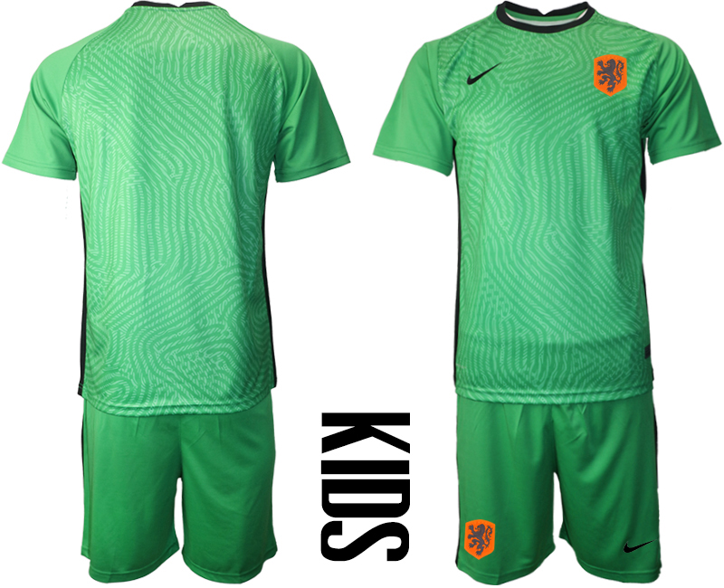 2021 European Cup Netherlands green goalkeepe soccer jerseys->netherlands(holland) jersey->Soccer Country Jersey